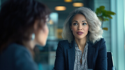 Fototapeta premium black businesswoman in discussion business meeting negotiation