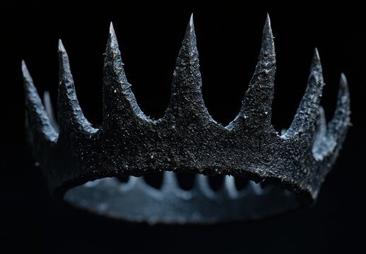 Dramatic dark crown with sharp spikes