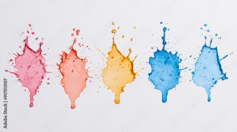 Poster colorful paint splatter abstract background