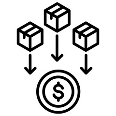 Obraz premium Cost icon