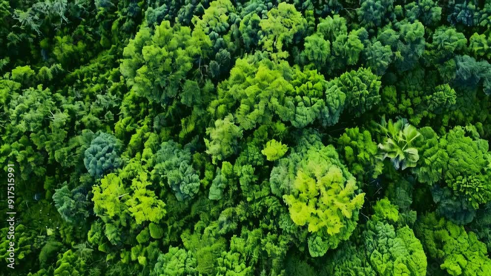 Wall mural Aerial View of Lush Green Forest