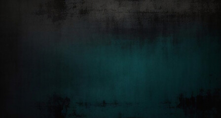 Obraz premium dark blue background texture with black vignette in old vintage grunge textured border design dark elegant teal color wall with light spotlight center 