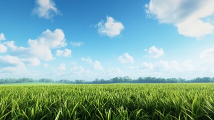 Early morning landscape blue sky