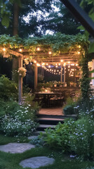  green themed outdoor living area in San Juan cottage islands