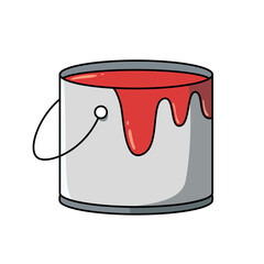 Paint bucket vector art. Isolated on white background