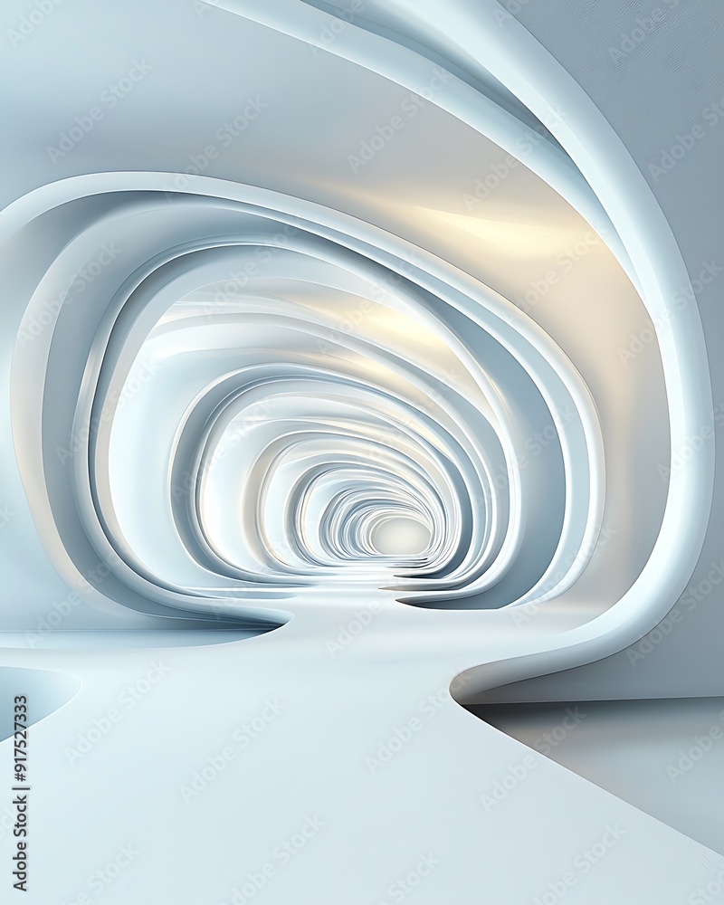 Wall mural alien-inspired abstract shapes in a surreal and futuristic environment, designed with expertise and 