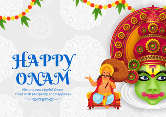 Background for the Happy Onam festival celebration in Kerala, South India