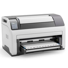 Inkjet printer isolated on white background.