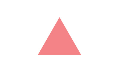 Equilateral triangle in mathematics. Up arrow triangle line vector icon.