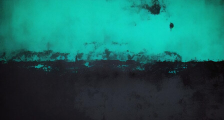 Seamless Glowing green black blue grainy background dark noise texture banner poster backdrop design copy space. Dark matte background with space for design. Toned fabric surface. Template. Empty	