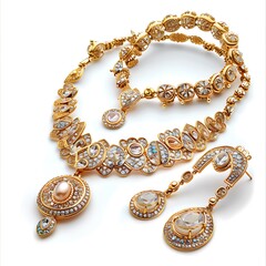 Jewelry isolated on white background.