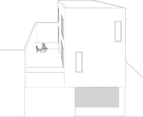 3D illustration of residential project