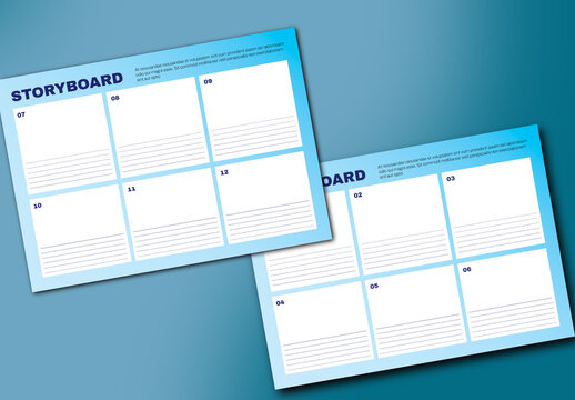 Blue Gradient Storyboard