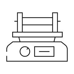 shaker laboratory device line icon vector. shaker laboratory device sign. isolated contour symbol black illustration