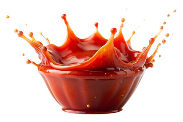 Ketchup splash in the air png