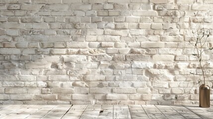 Cream and white brick wall texture for vintage home interior design.