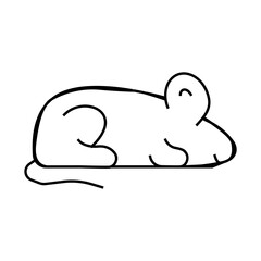 mice animal line icon vector. mice animal sign. isolated contour symbol black illustration