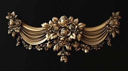 Obraz premium Ornate Golden Floral Design