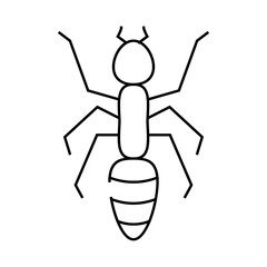 ant animal line icon vector. ant animal sign. isolated contour symbol black illustration