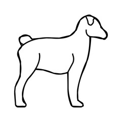 dog pet animal line icon vector. dog pet animal sign. isolated contour symbol black illustration