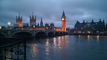 London at Dusk: Big Ben and the Houses of Parliament