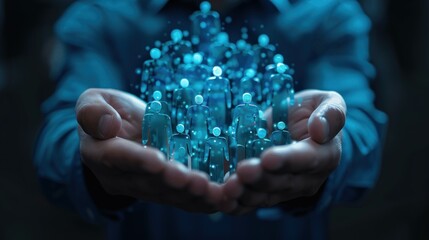 Hands Holding Digital Human Network