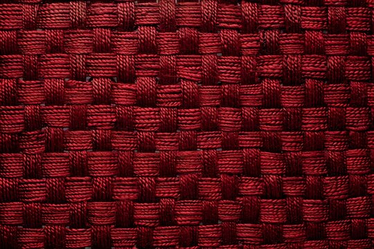 Vibrant red pattern fills solid backdrop