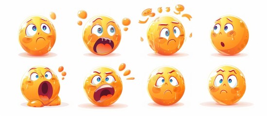 Collection of Yellow Emojis with Different Expressions