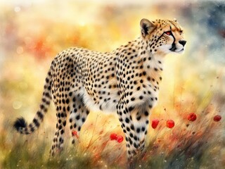 cheetah in the savannah