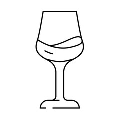 glass of wine line icon vector. glass of wine sign. isolated contour symbol black illustration