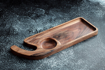 The sideboard is made of wood for serving snacks, fruits, nuts, cheeses, meats and original serving...