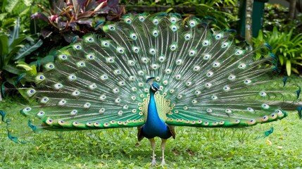 Obraz premium beautiful peacock in Garden