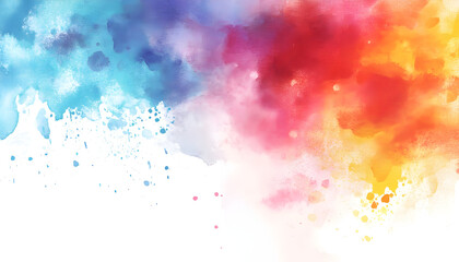 Watercolor texture illustration with copy space on a white background