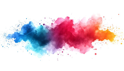 Fototapeta premium Watercolor texture illustration with copy space on a white background