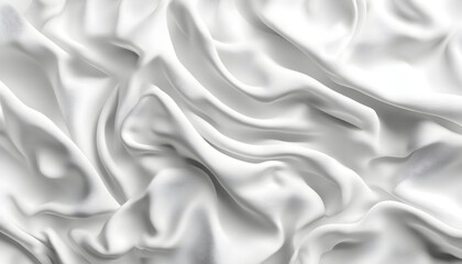 Fototapeta premium White cloth with ripples and folds illustration. Luxury surface banner