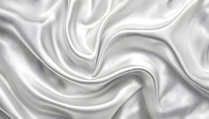 Fototapeta premium White cloth with ripples and folds illustration. Luxury surface banner