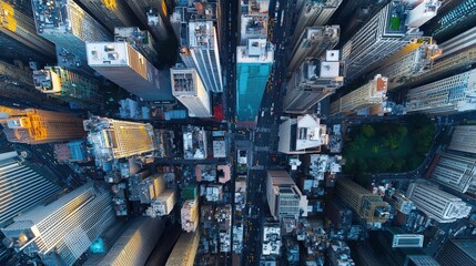 An aerial image of a smart city that runs only on renewable energy