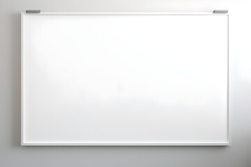 Obraz premium Empty whiteboard isolated on white background for brainstorming and presentation in office space