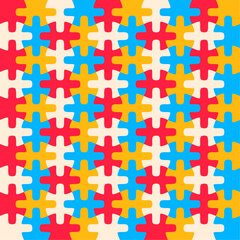 100 colorful jigsaw puzzle background vector.	
