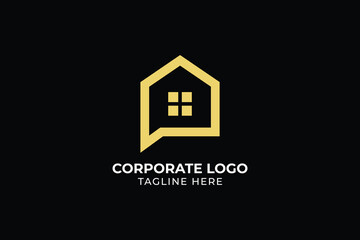 Modern Home Real estate logo Usable for Construction Architecture Building Logo Design