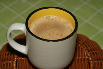 Hot White Coffee is a popular beverage made by combining coffee with milk or a milk substitute to create a creamy, rich drink. The term 