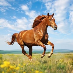 Obraz premium Chestnut Bavarian Horse 