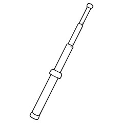 stick baton illustration hand drawn outline vector