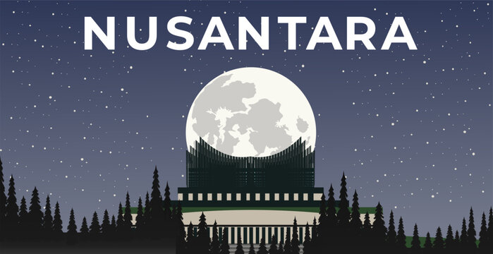 Landscape of Nusantara capital city Indonesia