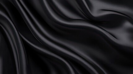 Obraz premium Smooth black background with a slight sheen and a sleek, modern look