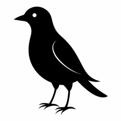 lark isolated on white background, lark vector illustration, bird on a branch vector art, lark silhouette, bird vector icon, Ducks on a branch line art, eps
