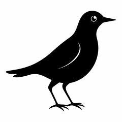 lark isolated on white background, lark vector illustration, bird on a branch vector art, lark silhouette, bird vector icon, Ducks on a branch line art, eps
