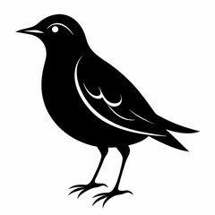 lark isolated on white background, lark vector illustration, bird on a branch vector art, lark silhouette, bird vector icon, Ducks on a branch line art, eps
