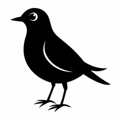 lark isolated on white background, lark vector illustration, bird on a branch vector art, lark silhouette, bird vector icon, Ducks on a branch line art, eps
