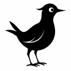 lark isolated on white background, lark vector illustration, bird on a branch vector art, lark silhouette, bird vector icon, Ducks on a branch line art, eps
